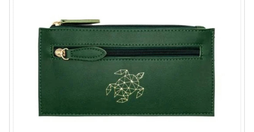 Avocado & Spice Slimline Pencil Case in Green presented in gift box