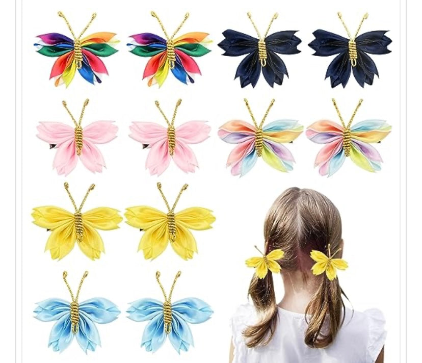 Bekecidi 12 pcs Butterfly Hair Clips