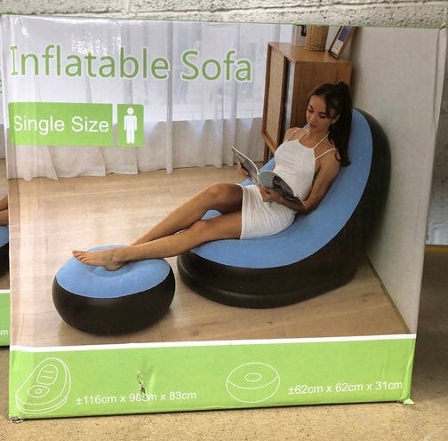 Inflatable Sofa Chair with Foot Stool