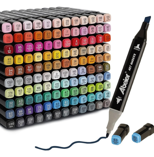 Mosrac 120 pieces Alcohol Based Markers Set Professional Dual Tip Brush