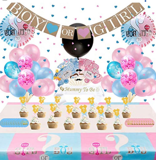 Gender Reveal Party Pack 102 items
