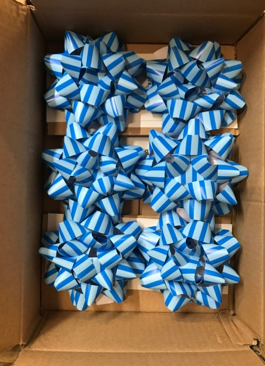 6 Blue Bows