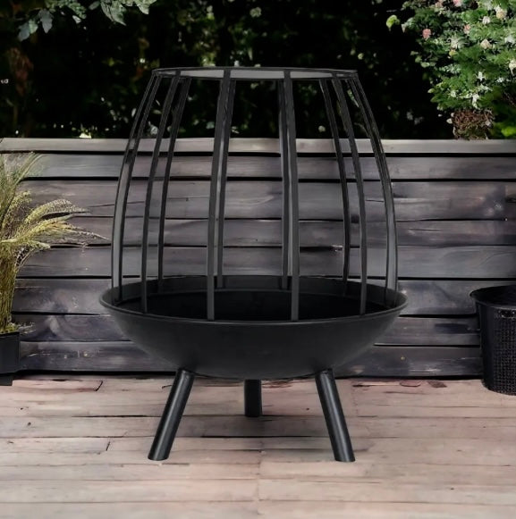 La Hacienda Circular Open Fire Pit in Black