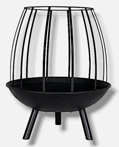 La Hacienda Circular Open Fire Pit in Black