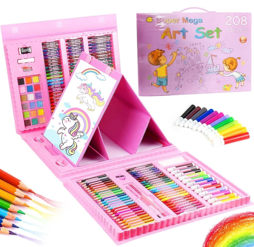 Kids Super Mega 208 piece Art Set